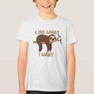 En Tri-matière Je fais ce que je veux T-shirt de paresseux - Tee 