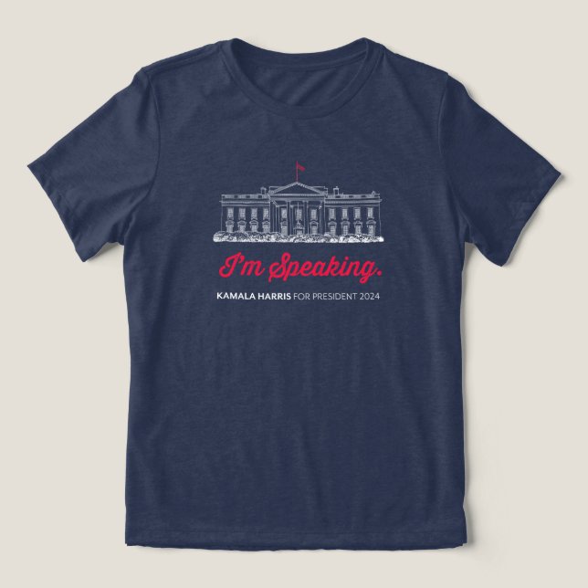 En Tri-matière Je parle Kamala Harris Walz T-Shirt (Design Recto)