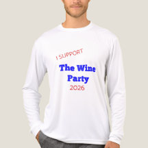 Je soutiens le parti du vin 2026 T-shirt drôle d'é