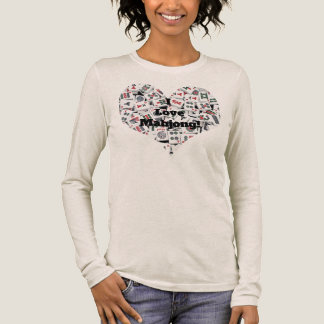 En Tri-matière Je suis amoureux de Mahjong T-Shirt à manches long