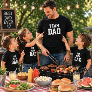 En Tri-matière Je Suis Avec Papa T-shirt Drôle Cadeau Fête Des Pè