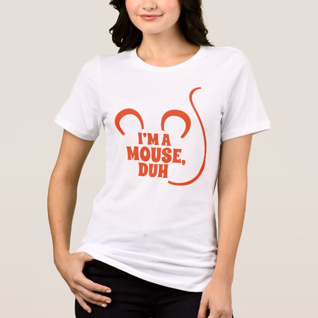 En Tri-matière Je suis une souris, mec ! T-shirt d'Halloween oran (Recto)