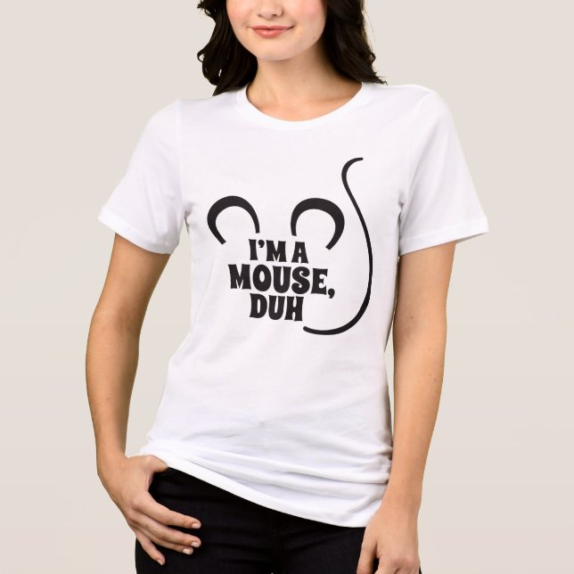 En Tri-matière Je suis une souris, mec ! T-shirt Halloween (Recto)