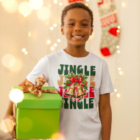 Jingle Jingle Vintage Gold Bells & Holly T-Shirt