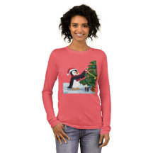 Joli T-Shirt de Noël Manchot