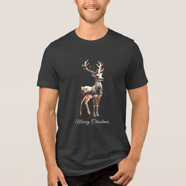 En Tri-matière Joyaux de rennes Noël T-shirt homme de Noël (Recto)