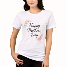 Joyeuse Fête des Mères T-shirt fleuri