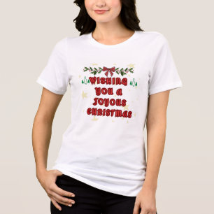 En Tri-matière Joyeuse T-shirt femme Noël