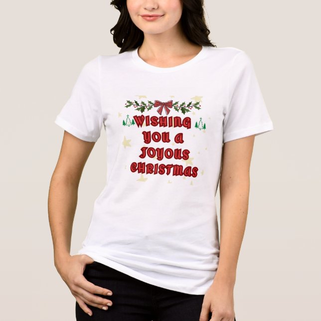En Tri-matière Joyeuse T-shirt femme Noël (Recto)