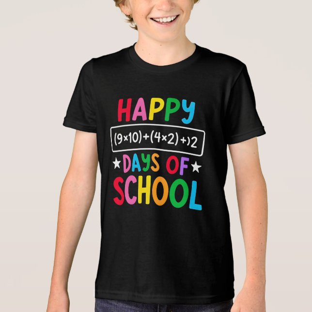 En Tri-matière Joyeux 100 Jours d'École – Conception de T-Shirt d (Recto)