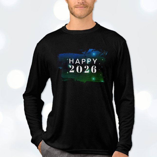 En Tri-matière Joyeux T-shirt du Nouvel An (Happy New Year Holiday T-Shirt Tri-Blend Shirt)
