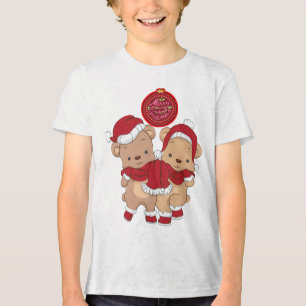 En Tri-matière Joyeux T-shirt Joyeux Noël Jeune Tri-mélange
