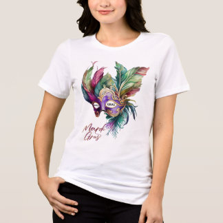 En Tri-matière Joyeux T-shirt Mardi Gras pour les femmes