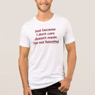 En Tri-matière Juste parce que je m'en fiche pas de t-shirt