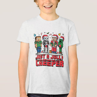 En Tri-matière Juste un T-shirt de fête de jeu vidéo Creeper joye