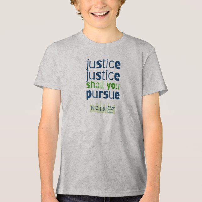 En Tri-matière Justice, Justice, tu pourras poursuivre le T-shirt (Recto)