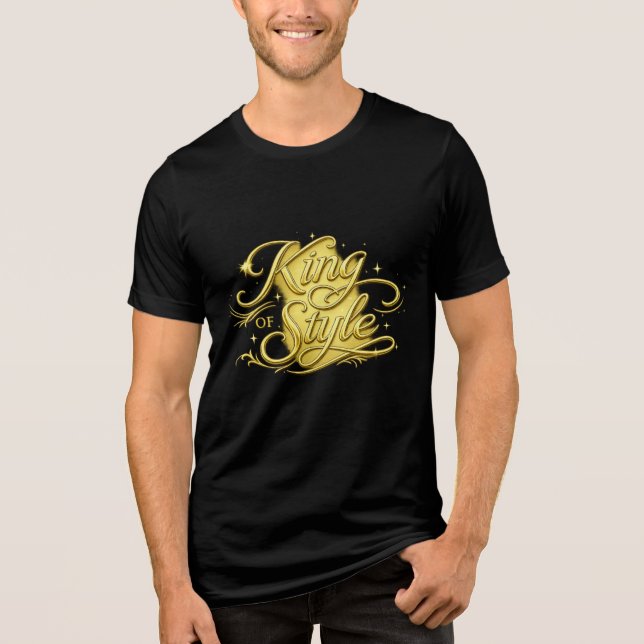 En Tri-matière King of Style Luxury Gold Men's T-Shirt (Recto)