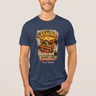 En Tri-matière Lasagna Personnalisé T-Shirt Drôle Amateur de Nour