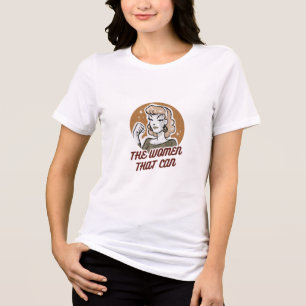 En Tri-matière Le T-Shirt Les Femmes Qui Peuvent
