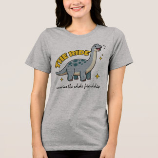 En Tri-matière Le T-Shirt Ride Bestie, Tee de dinosaure drôle