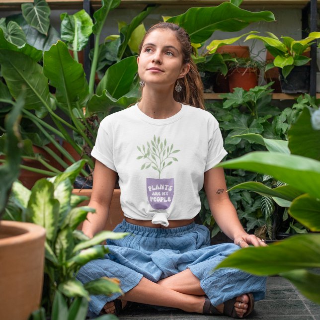 En Tri-matière Les plantes Sont Mes Gens T-Shirt Tri-Blend (This funny, "Plants are my people" tri-blend t-shirt would make the perfect gift! )