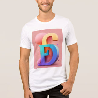 En Tri-matière "LETTRE TYPETRIO 3D Designer T-shirt