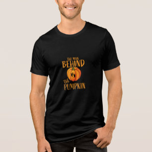 En Tri-matière L'Homme Derrière Le T-shirt Halloween Citrouille