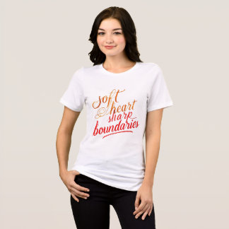 En Tri-matière Limites du coeur doux et aiguisé T-shirt féminin