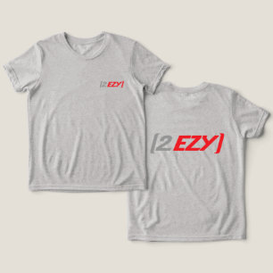 En Tri-matière Logo "2 EZY" enfant rouge & gris sur un t-shirt lé