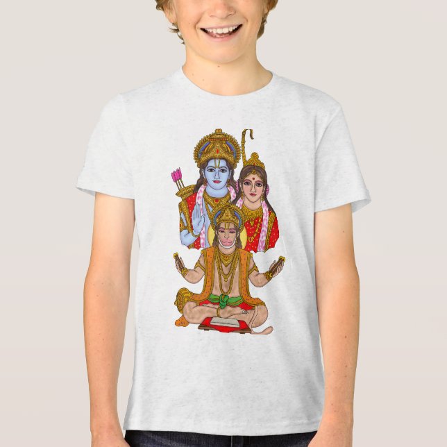 En Tri-matière Lord Hanuman T-Shirt (Recto)