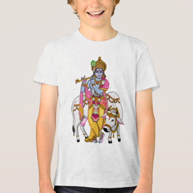 En Tri-matière Lord Krishna T-Shirt (Recto)
