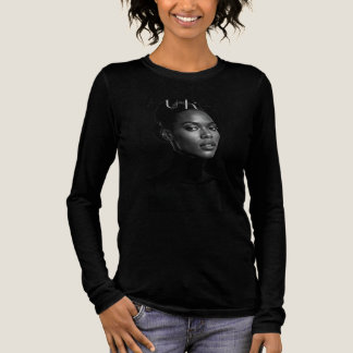 En Tri-matière LUXE Noir T-Shirt à manches longues pour portrait