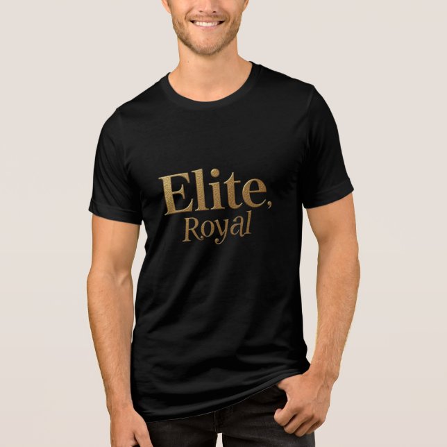 En Tri-matière "Luxury Gold Foil Embossed T-Shirt – Elegant Metal (Recto)