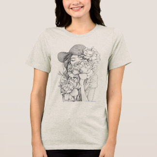 En Tri-matière Magnifique design de t-shirt floral