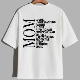 En Tri-matière Maman Word Art T-Shirt - Aimer la fête des mères C