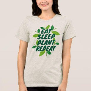 En Tri-matière Manger Dormir Planter Répéter T-shirt de jardinage
