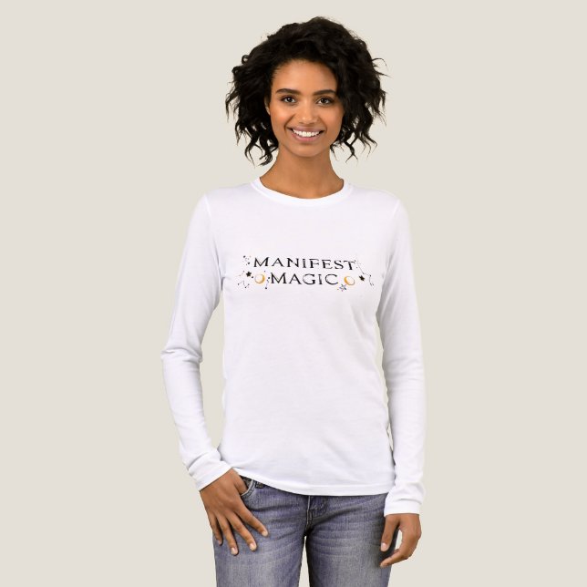 En Tri-matière Manifest Magic | Minimalist Witchy Custom T-Shirt (Recto complet)