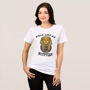 EN TRI-MATIÈRE MARCHER COMME UN T-SHIRT DE DAMES VINTAGES ÉGYPTIE