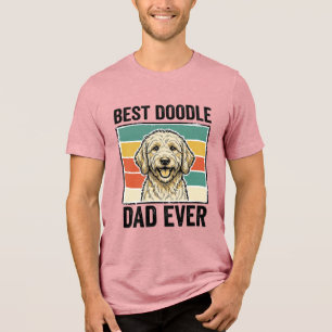 En Tri-matière Meilleur papa doodle vintage conception de t-shirt