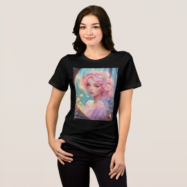En Tri-matière Mélange de coton t-shirt imprimé (Recto plein)