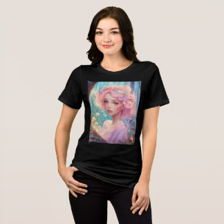 En Tri-matière Mélange de coton t-shirt imprimé