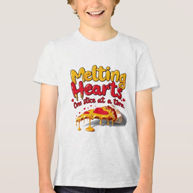 En Tri-matière Melting Hearts, One Slice at a Time T-shirt (Recto)