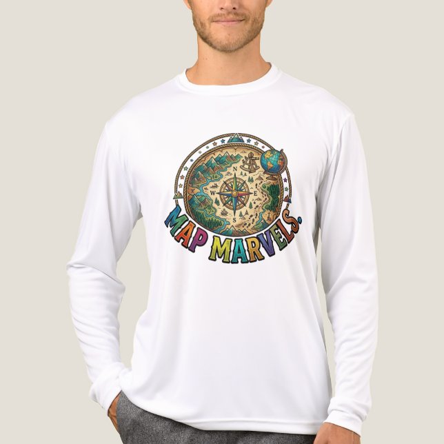 En Tri-matière Merveilles de la carte. – Conception de T-Shirt de (Recto)