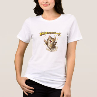 En Tri-matière Miaowwwww! | T-Shirt Drôle pour les Amoureux de Ch
