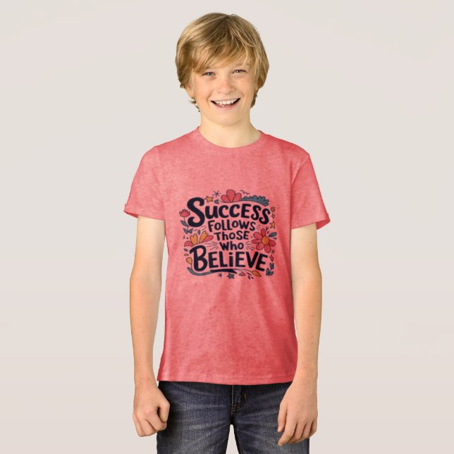 En Tri-matière mode design marche et bonté T-shirt (Recto plein)