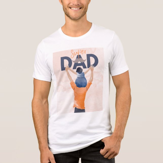 En Tri-matière Mode Super Papa : Toujours sur t-shirt (Recto)