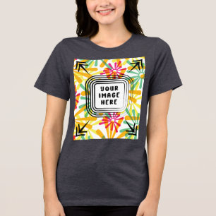 En Tri-matière Modèle Bella+Canvas, T-shirt tricolore pour femmes
