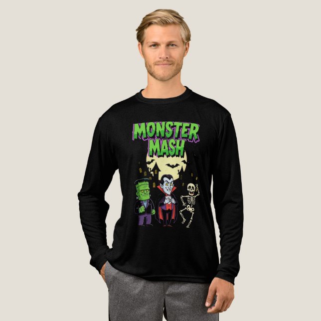 En Tri-matière Monster Mash Halloween T-Shirt | Retro Classic  (Recto complet)