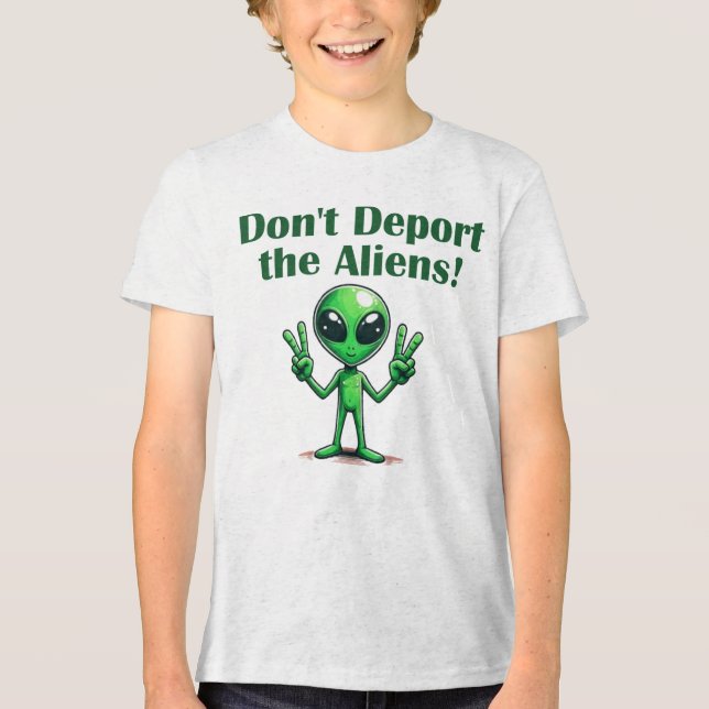 En Tri-matière Ne pas expulser le T-shirt des Aliens (Recto)