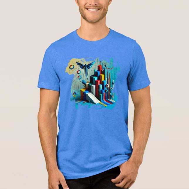 En Tri-matière Neon Dreamscape - T-shirt Art numérique (Recto)